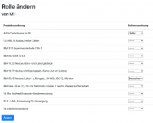 Rolle im Projekt zuteilen